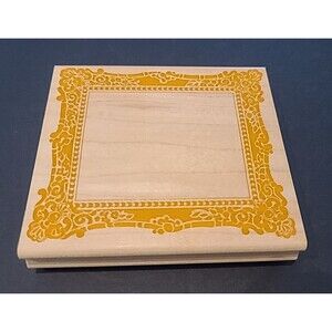 Posh Impressions 1995 Frame Boarder 4.5” X 4” Rubber Wood Stamp NEW